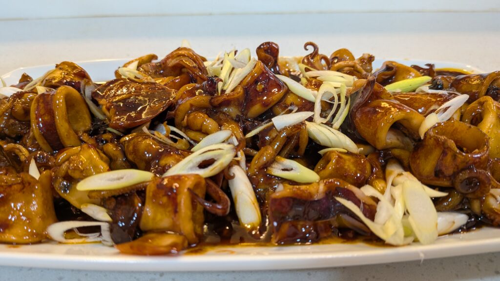 Garlic Butter Honey BBQ Squid