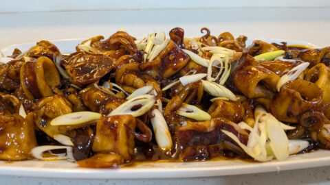Garlic Butter Honey BBQ Squid