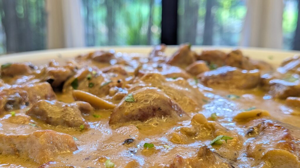 Mushroom Pork Gravy Steak