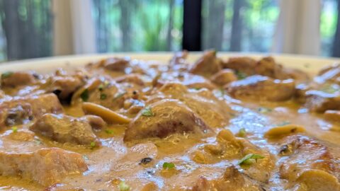 Mushroom Pork Gravy Steak