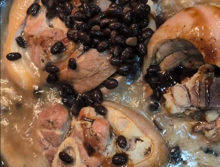 Pork Pata Humba Cooking